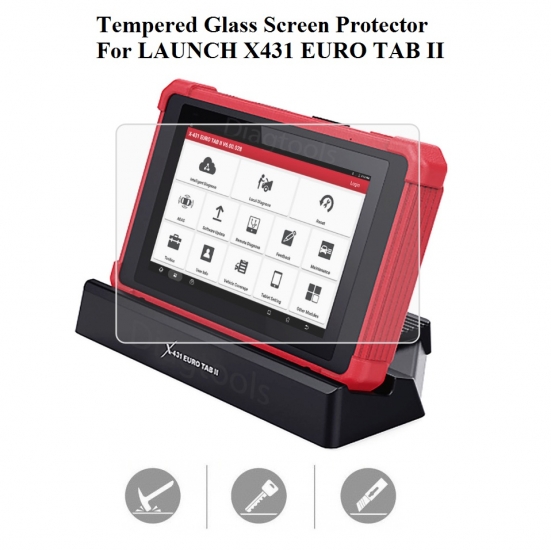 Tempered Glass Screen Protector for LAUNCH X431 EURO TAB II Tab2 - Click Image to Close